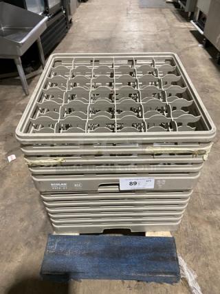 Lot Of Commercial 36/16-Compartment Cup/Glass Racks! With Extenders! ALL ONE MONEY!