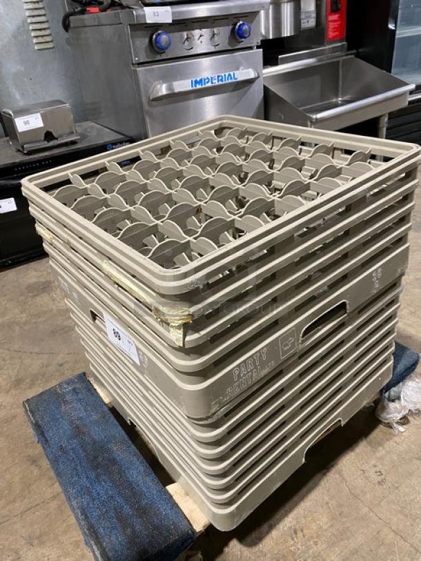 Lot Of Commercial 36/16-Compartment Cup/Glass Racks! With Extenders! ALL ONE MONEY! - Image 2 of 4