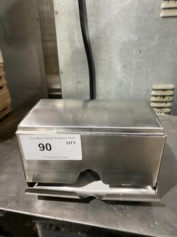 Tablecraft Commercial Stainless Steel Tabletop Folded Napkin Dispenser! On Legs! - Image 1 of 6