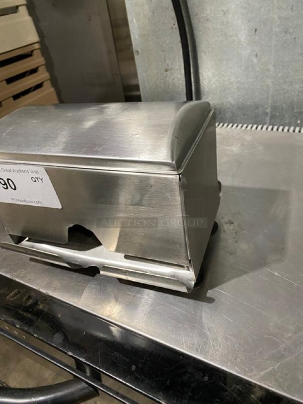 Tablecraft Commercial Stainless Steel Tabletop Folded Napkin Dispenser! On Legs! - Image 2 of 6