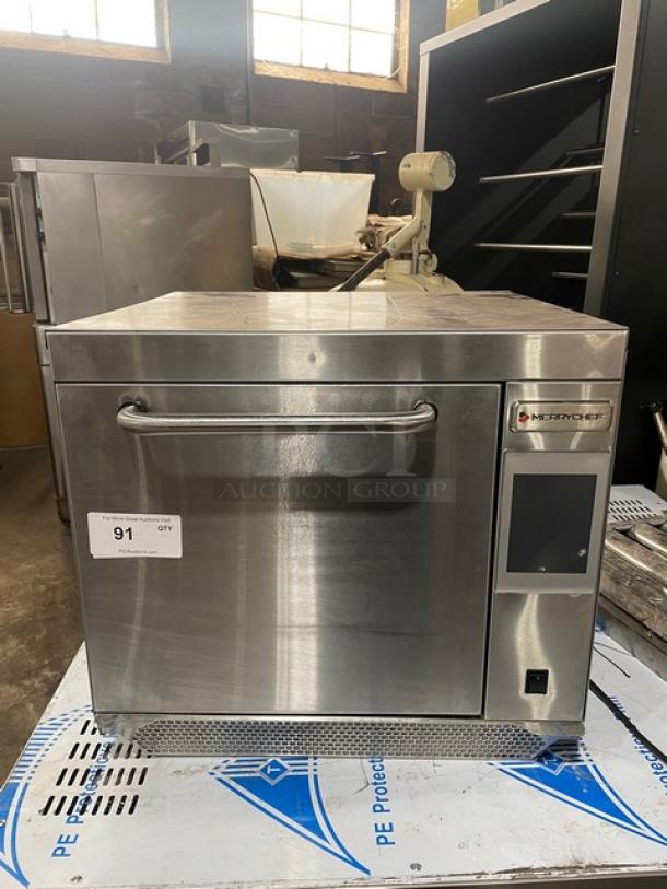 MerryChef! 2021 Late Model! Commercial Stainless Steel Electric Powered Countertop Rapid Cook Oven! With EasyTouch Icon-Driven Touchscreen! With Baking/Roasting Pan! Model: Eikon E3 SN: 2101213091916! 208/240V 2 Phase +GND! - Image 1 of 8