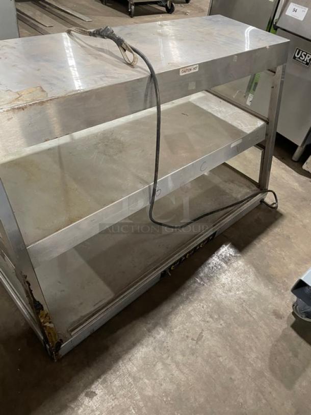 Merco Commercial Stainless Steel Slanted Glass Electric Powered Countertop Heated 2-Tier Merchandiser Display Showcase! - Image 4 of 7