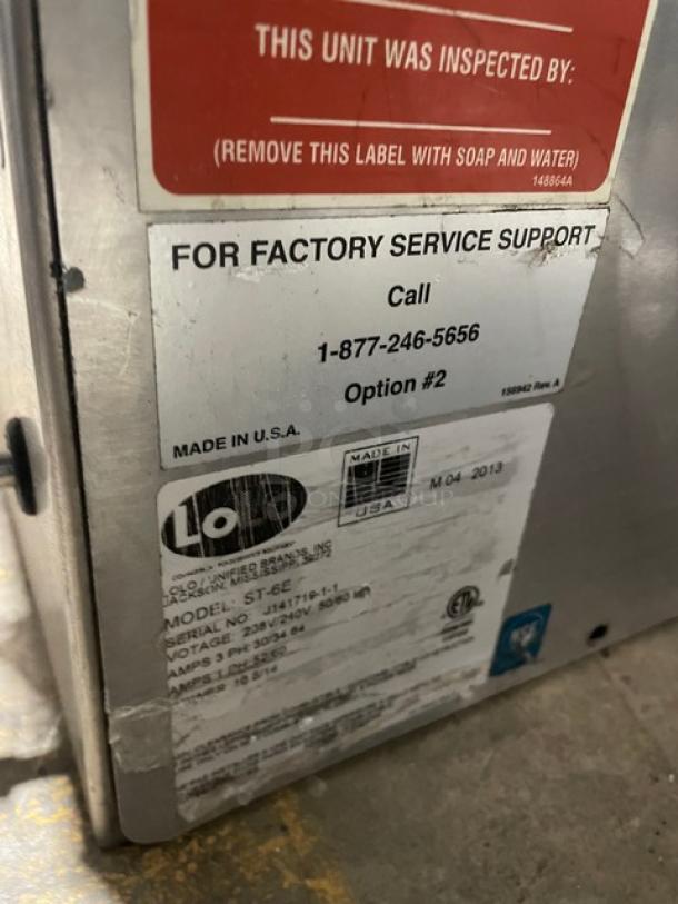 LoLo Commercial Stainless Steel Electric Powered Countertop 6-Pan Boilerless Steamer! With Built In Pan Holding Rack! Model: ST-6E SN: J141719-1-1! 208/240V 3 Phase! - Image 8 of 9