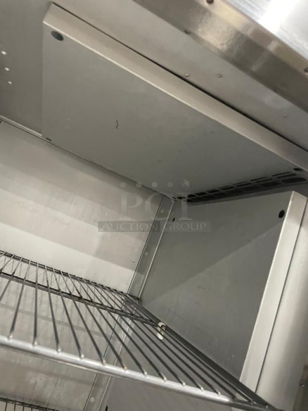 Traulsen Spec-Line Series Commercial Stainless Steel Half Door Single Section Reach In Refrigerator! With Poly Coated Wire Racks! Model: AHT132WUT-HHS SN: T75179I14! 115V 1 Phase! On Casters! - Image 6 of 9