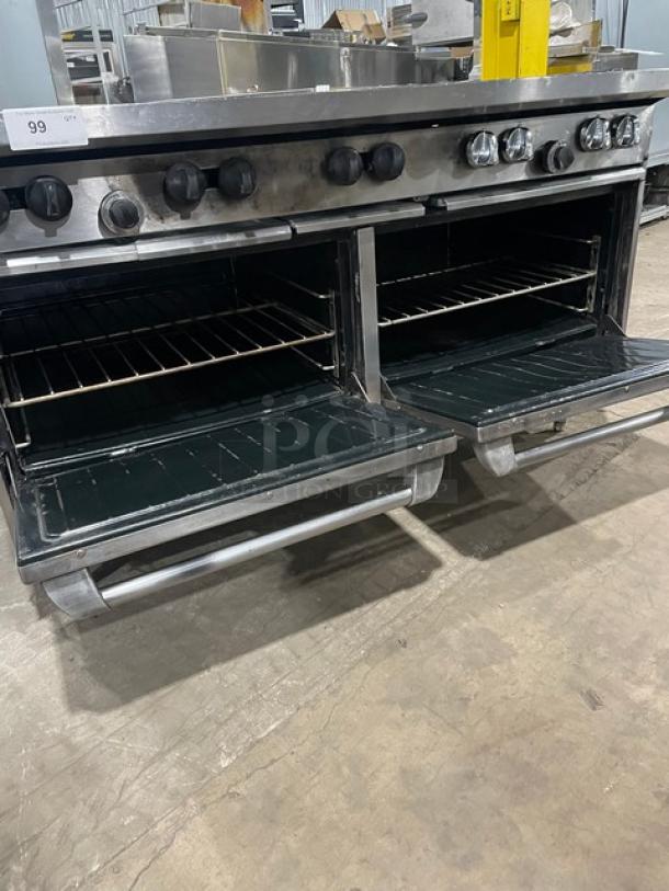 Garland Commercial Stainless Steel Natural Gas Powered 10 Burner Range/Double Oven Combo! With Wire Oven Racks! On Legs! - Image 7 of 10
