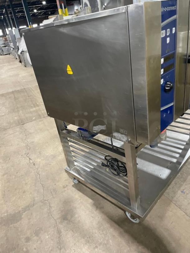 Electrolux Air-O-Convect Series Commercial Stainless Steel Natural Gas Powered Combi Oven! With Wired Oven Racks! With Heavy Duty Pan Holding Equipment Base! Model: AOS062GCP1 SN: 32010003! 120V 1 Phase! On Legs! - Image 2 of 9