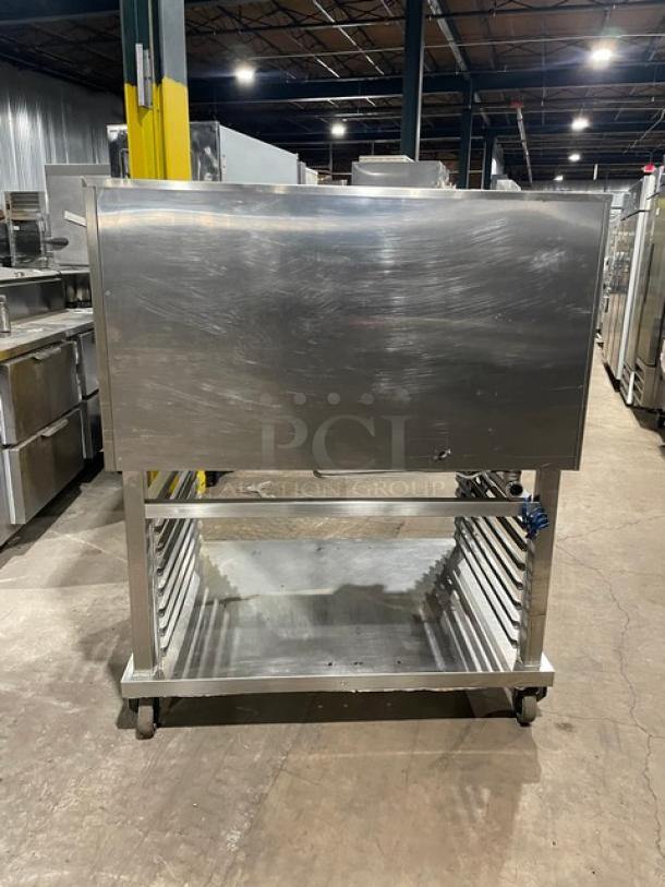 Electrolux Air-O-Convect Series Commercial Stainless Steel Natural Gas Powered Combi Oven! With Wired Oven Racks! With Heavy Duty Pan Holding Equipment Base! Model: AOS062GCP1 SN: 32010003! 120V 1 Phase! On Legs! - Image 3 of 9
