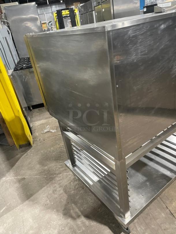 Electrolux Air-O-Convect Series Commercial Stainless Steel Natural Gas Powered Combi Oven! With Wired Oven Racks! With Heavy Duty Pan Holding Equipment Base! Model: AOS062GCP1 SN: 32010003! 120V 1 Phase! On Legs! - Image 4 of 9