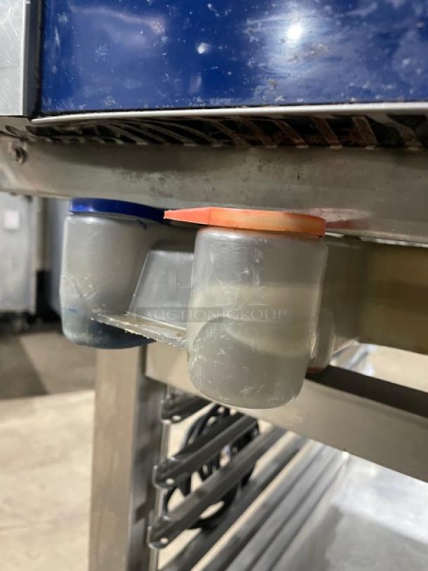 Electrolux Air-O-Convect Series Commercial Stainless Steel Natural Gas Powered Combi Oven! With Wired Oven Racks! With Heavy Duty Pan Holding Equipment Base! Model: AOS062GCP1 SN: 32010003! 120V 1 Phase! On Legs! - Image 8 of 9