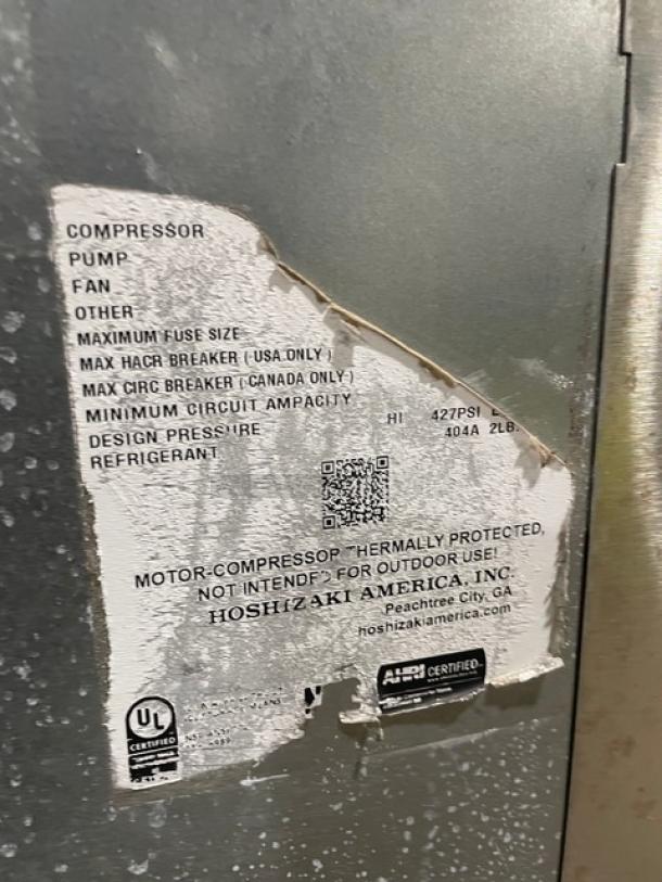 Nice! Hoshizaki Commercial Stainless Steel Electric Powered Ice Making Machine Head! Model KM1340MWJ! 220V 1 Phase! - Image 5 of 7