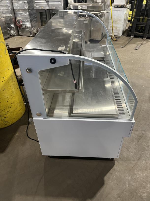 Avantco! 2021 Late Model! Commercial White Horizontal 75" Air-Curtain Refrigerated Open Grab-N-Go Merchandiser Display Case! With Stainless Steel Interior & Adjustable Shelving! Model: 224WHAC75 SN: 2821241213865139! 115V! On Casters! - Image 2 of 6