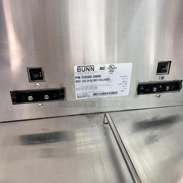 Excellent Condition BUNN Dual SH DBC Smart Funnel Coffee Brewer – Tested & Working! - Image 5 of 5