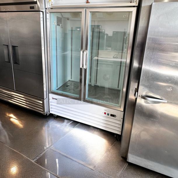 Excellent Condition Omcan D768BM2F Two-Door Glass Commercial Freezer – 120V – Tested & Working! - Image 1 of 7