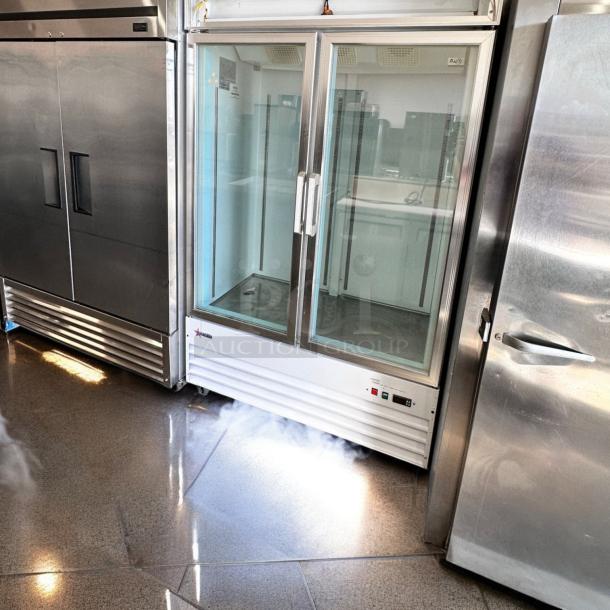 Excellent Condition Omcan D768BM2F Two-Door Glass Commercial Freezer – 120V – Tested & Working! - Image 2 of 7