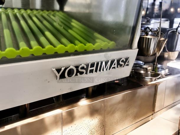 Excellent Yoshimasa YMSC-6-L 72″ Self-Contained Curved Glass Refrigerated Sushi Case 115volt Tested and Working! - Image 7 of 11