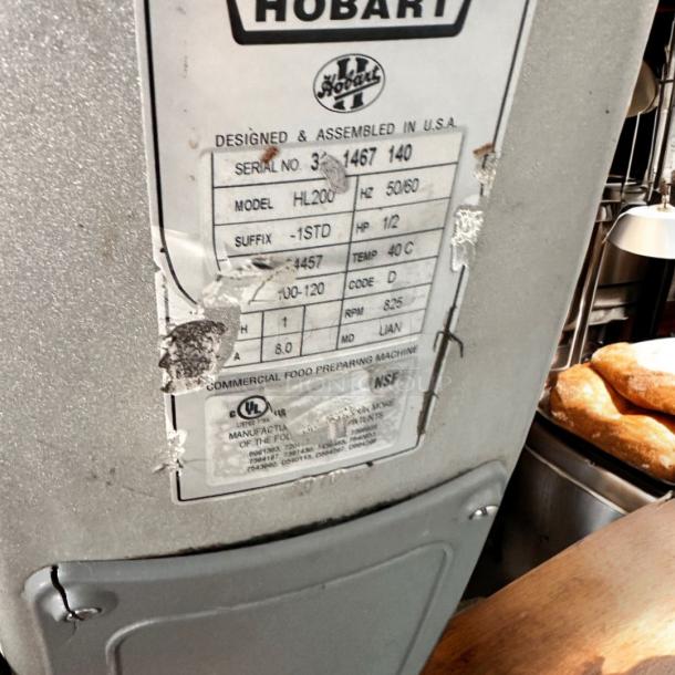 Hobart HL200 Legacy+ 20 qt Planetary Mixer - Bench Model, 1/2 hp, 115volt Tested and Working! 'needs bowl' - Image 11 of 11