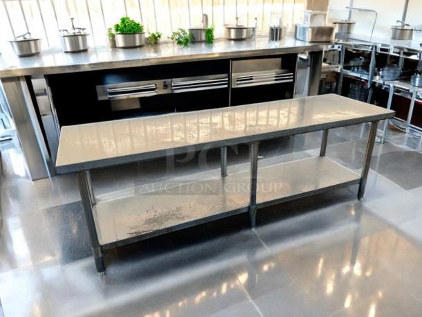 Clean Commercial Heavy Duty Stainless Steel Table Equipment Stand 84x24x29 - Image 3 of 5
