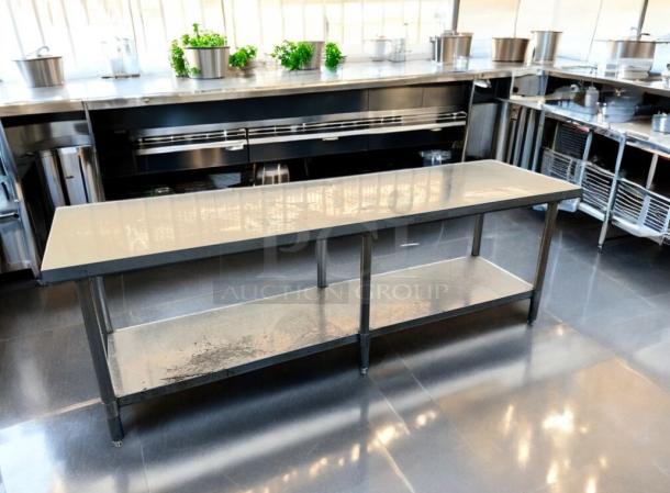 Clean Commercial Heavy Duty Stainless Steel Table Equipment Stand 84x24x29 - Image 4 of 5