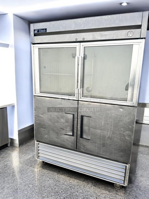 Excellent True 54" Reach-In Refrigerator – Double Glass Door, Stainless Steel 115volt Tested and Working! - Image 2 of 7