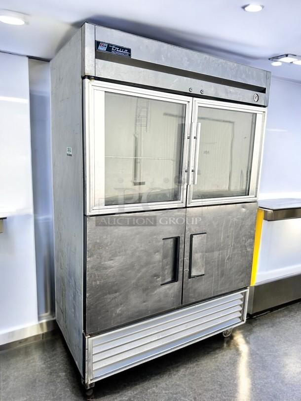 Excellent True 54" Reach-In Refrigerator – Double Glass Door, Stainless Steel 115volt Tested and Working! - Image 4 of 7