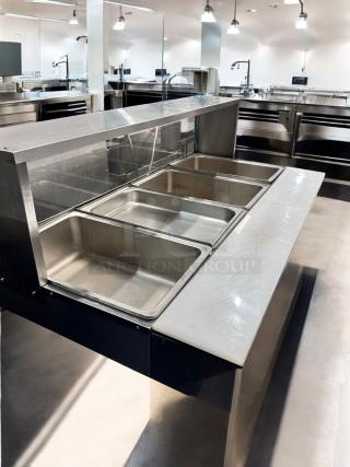 Excellent Condition Avantco STE-4SA Four Pan Open Well Electric Steam Table – 120V – Tested & Working!