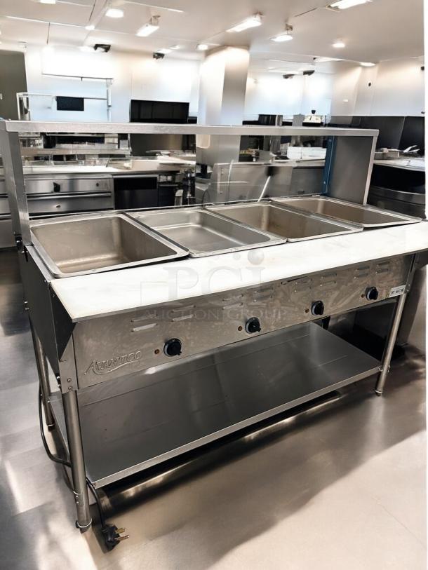 Excellent Condition Avantco STE-4SA Four Pan Open Well Electric Steam Table – 120V – Tested & Working! - Image 2 of 8