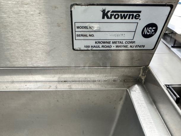 Excellent Condition Krowne Commercial Sink – Stainless Steel – Tested & Working! - Image 3 of 5