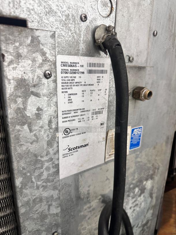 Scotsman CME506AS-1H Ice Maker & Bin – Tested & Working! - Image 5 of 5