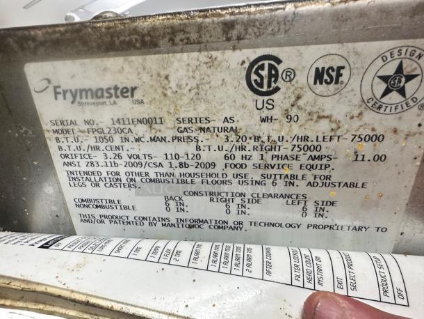 Excellent Frymaster FPGL230CA Gas Fryer – Tested & Working! - Image 10 of 10