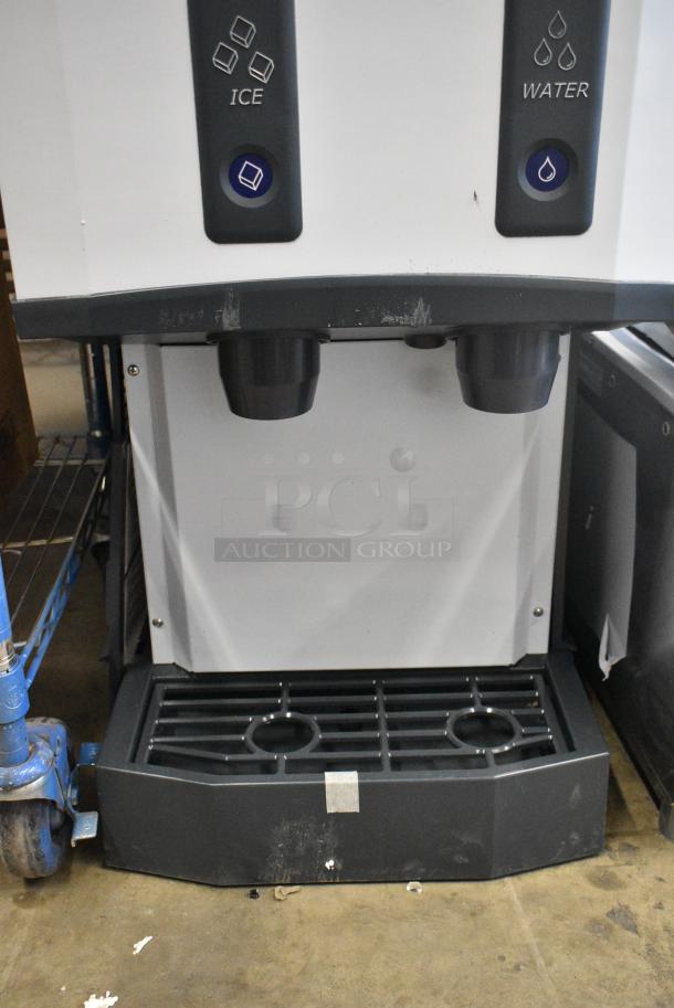 BRAND NEW SCRATCH AND DENT! 2024 Scotsman HID312AB-1A Stainless Steel Meridian Countertop Air Cooled Ice Machine and Water Dispenser with Push Button Dispensing - 12 lb. Bin Storage. 115 Volts, 1 Phase. - Image 3 of 6
