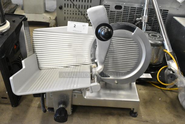 BRAND NEW SCRATCH AND DENT! Bizerba GSE 12 Stainless Steel 12" Manual Gravity Feed Meat and Cheese Slicer. 110 Volts, 1 Phase. Tested and Powers On But Parts Do Not Move - Image 1 of 11