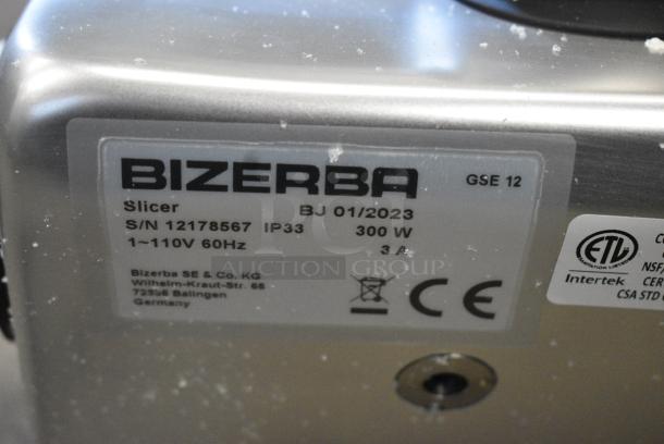 BRAND NEW SCRATCH AND DENT! Bizerba GSE 12 Stainless Steel 12" Manual Gravity Feed Meat and Cheese Slicer. 110 Volts, 1 Phase. Tested and Powers On But Parts Do Not Move - Image 11 of 11