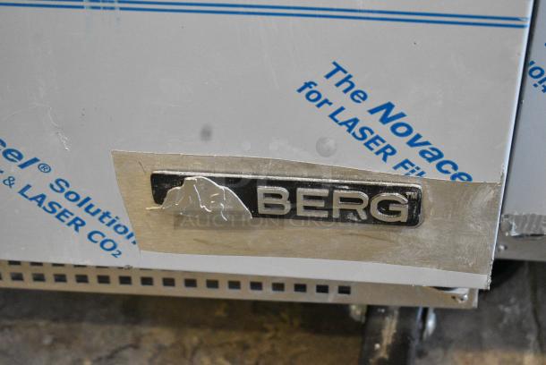 BRAND NEW SCRATCH AND DENT! 2021 Berg EDWR 48 BERG N HC Stainless Steel Commercial 2 Door Work Top Cooler on Commercial Casters. 115 Volts, 1 Phase. Tested and Working! - Image 3 of 7