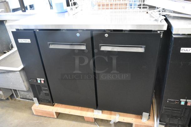 BRAND NEW SCRATCH AND DENT! Culitek MBB-4824 Metal Commercial 2 Door Back Bar Cooler. 115 Volts, 1 Phase. Tested and Working! - Image 2 of 6