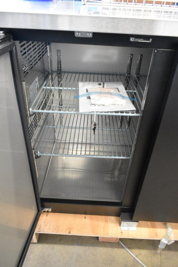 BRAND NEW SCRATCH AND DENT! Culitek MBB-4824 Metal Commercial 2 Door Back Bar Cooler. 115 Volts, 1 Phase. Tested and Working! - Image 4 of 6