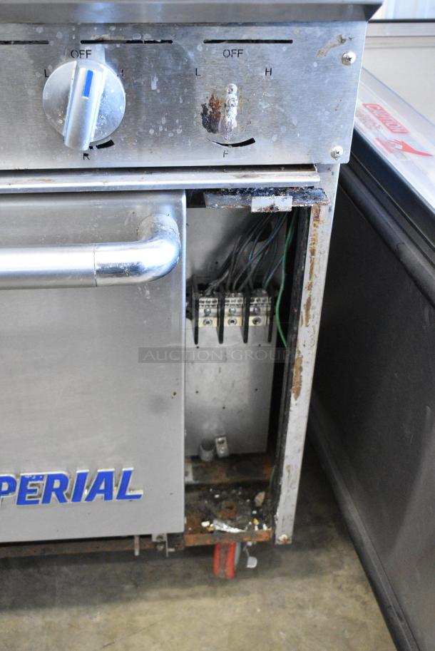 Imperial IR-6-E Stainless Steel Commercial Electric Powered 6 Burner Range w/ Oven on Commercial Casters. 208 Volts, 1 Phase. - Image 5 of 14