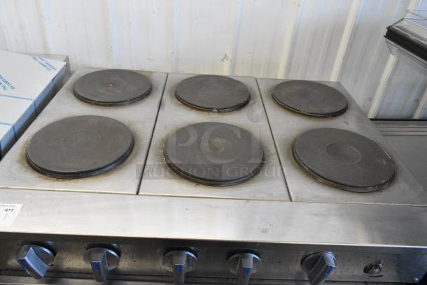 Imperial IR-6-E Stainless Steel Commercial Electric Powered 6 Burner Range w/ Oven on Commercial Casters. 208 Volts, 1 Phase. - Image 7 of 14