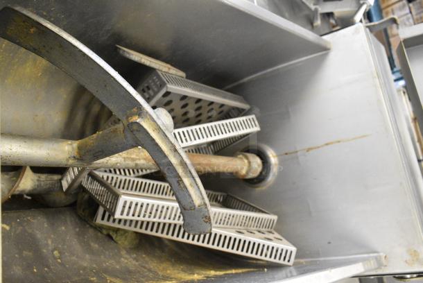 Hobart MG1632 Metal Commercial Floor Style Electric Powered Meat Mixer Grinder w/ Foot Pedal on Commercial Casters. 208 Volts, 3 Phase. - Image 6 of 8