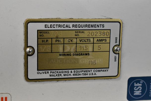 Oliver 723 Metal Commercial Countertop Bagel Slicer. 115 Volts, 1 Phase. Tested and Working! - Image 3 of 8