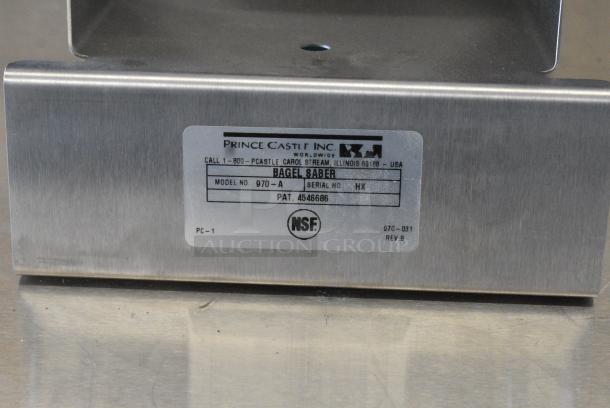Prince Castle 970-A Stainless Steel Commercial Countertop Bagel Saber / Bagel Slicer - Image 5 of 5