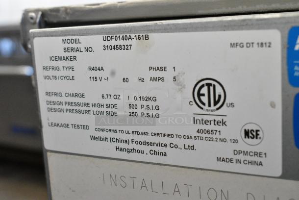 2018 Manitowoc UDF0140A-161B Stainless Steel Commercial Undercounter Self Contained Ice Machine. 115 Volts, 1 Phase. - Image 8 of 8