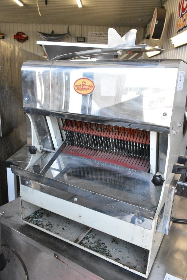 Unisource HL-52001 Stainless Steel Commercial Countertop Bread Loaf Slicer. 115 Volts, 1 Phase. Tested and Working! - Image 2 of 8