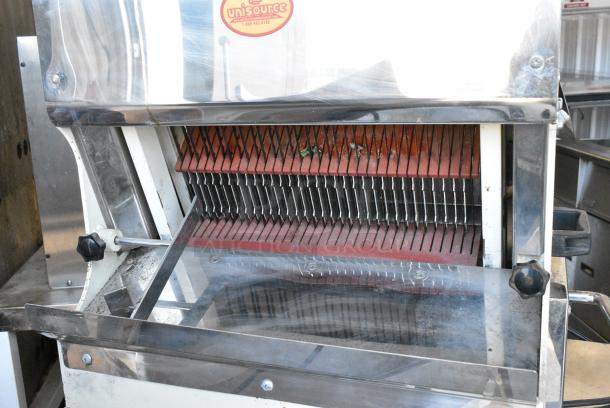 Unisource HL-52001 Stainless Steel Commercial Countertop Bread Loaf Slicer. 115 Volts, 1 Phase. Tested and Working! - Image 3 of 8