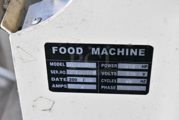 Unisource HL-52001 Stainless Steel Commercial Countertop Bread Loaf Slicer. 115 Volts, 1 Phase. Tested and Working! - Image 8 of 8
