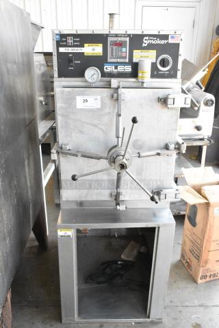 Giles Giles Smoker Metal Commercial Electric Powered Single Deck Pressure Smoker Cabinet. 208/240 Volts, 1 Phase.