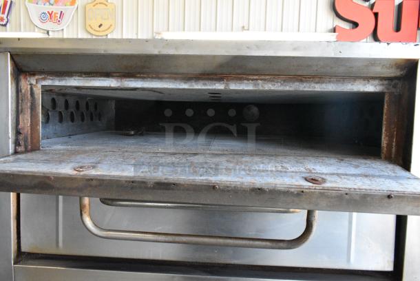 2 Bakers Pride DS805 Stainless Steel Commercial Natural Gas Powered Single Deck Pizza Oven on Metal Legs. 70,000 BTU. 2 Times Your Bid! - Image 5 of 9