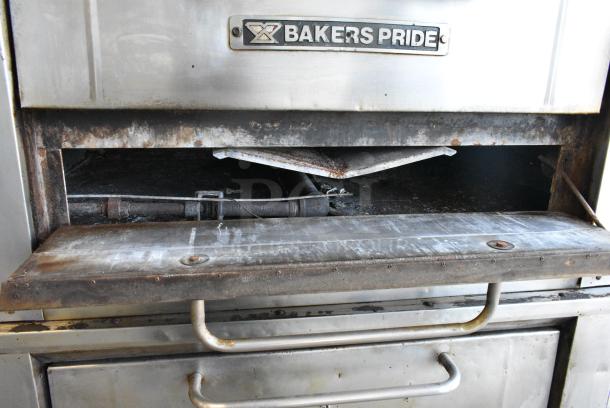2 Bakers Pride DS805 Stainless Steel Commercial Natural Gas Powered Single Deck Pizza Oven on Metal Legs. 70,000 BTU. 2 Times Your Bid! - Image 6 of 9