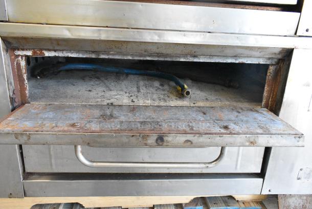 2 Bakers Pride DS805 Stainless Steel Commercial Natural Gas Powered Single Deck Pizza Oven on Metal Legs. 70,000 BTU. 2 Times Your Bid! - Image 7 of 9