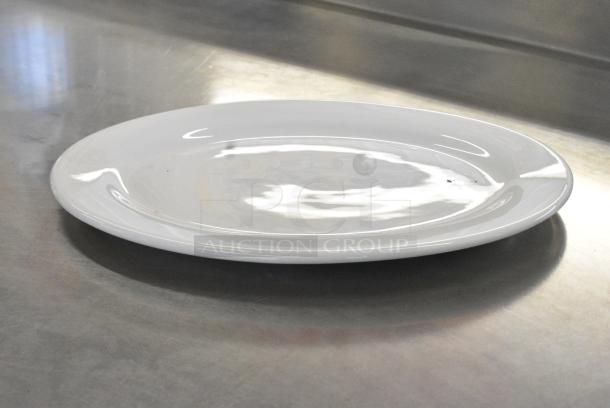 12 Various White Ceramic Oval Plates. 12 Times Your Bid! - Image 3 of 9