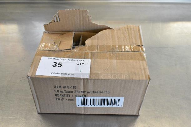 BRAND NEW! Box of 12 Winco G-110 1 oz Salt/Pepper Shaker - Glass - Image 2 of 5